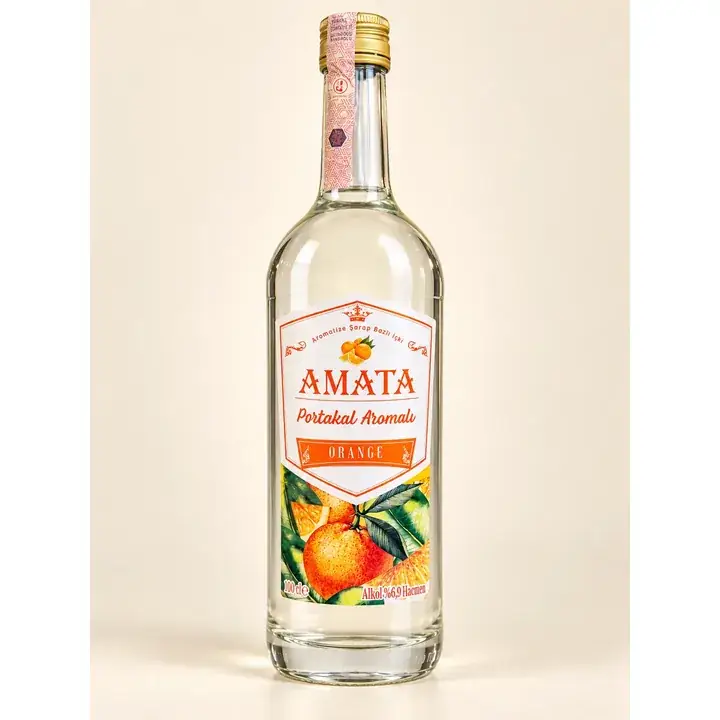 Amata Portakal Şarabı 1 Litre şişesi – Tatlı meyve şarabı (Portakal ve beyaz üzüm) 1000 ml, Amata üretimi, Şirince
