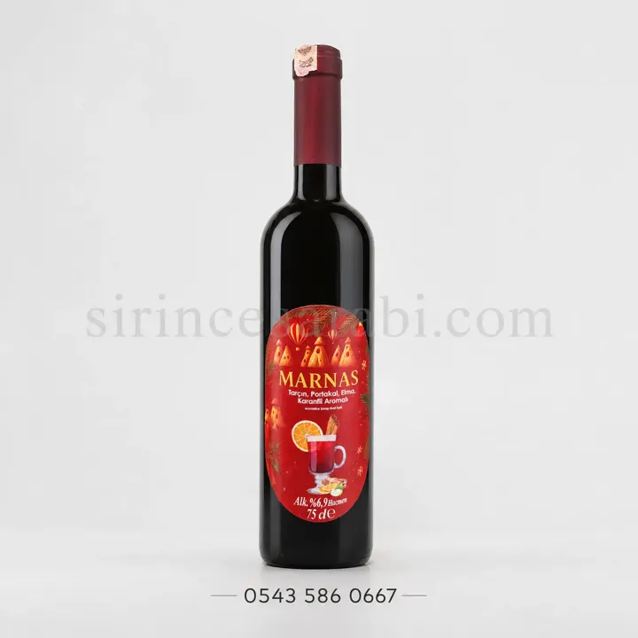 Marnas Tarçın Portakal Karanfil 750 ml kırmızı sıcak şarap şişesi