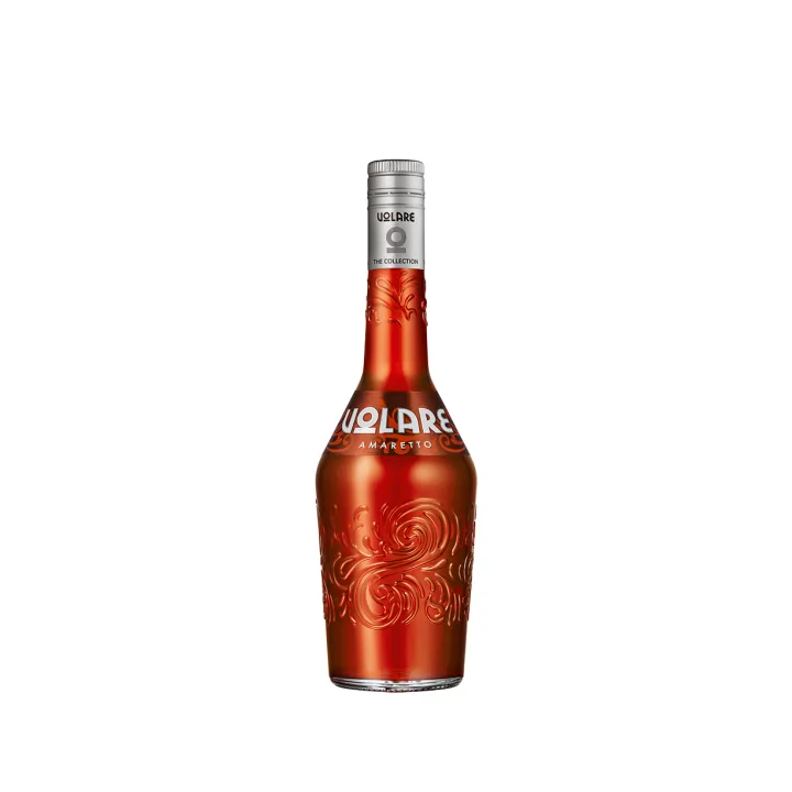 Volare Amaretto şişesi — Badem likörü, 700 ml, %25 alkol; üreticinin ürün fotoğrafı