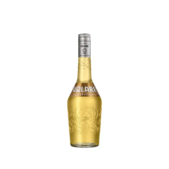 Volare Butterscotch şişesi — Tereyağı, vanilya ve fındık aromalı likör, 700 ml, %20 alkol; üreticinin ürün fotoğrafı