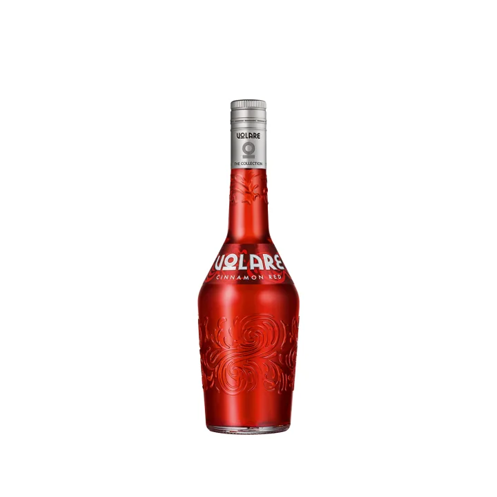 Volare Cinnamon Red şişesi — Tarçın likörü, 700 ml, %20 alkol; üreticinin ürün fotoğrafı