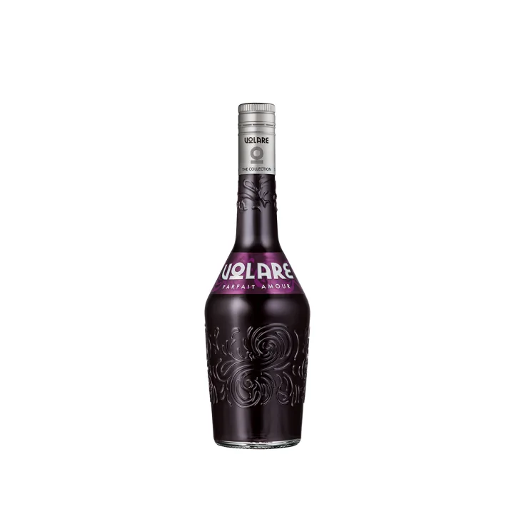 Volare Parfait Amour şişesi — Çiçek, portakal ve vanilya likörü, 700 ml, %23 alkol; üreticinin ürün fotoğrafı