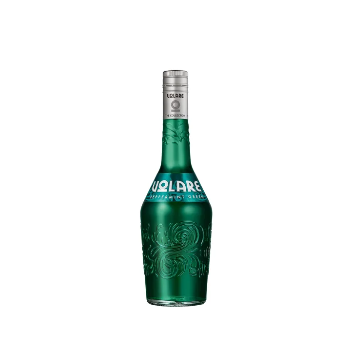 Volare Peppermint Green şişesi — Yeşil nane likörü, 700 ml, %22 alkol; üreticinin ürün fotoğrafı