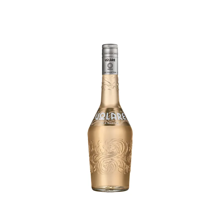 Volare Vanilla şişesi — Vanilya likörü, 700 ml, %20 alkol; üreticinin ürün fotoğrafı