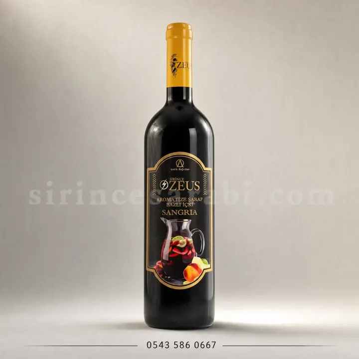 750 ml Zeus Sangria karışık meyveli içecek şişesi